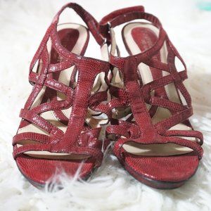 Red Naturalizer Strappy Heels